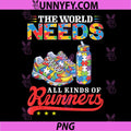 World Needs All Kinds of Running PNG, Runners Autism Awareness PNG