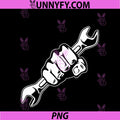 Wrench In Fist Design PNG, For Mechanic Engineer And Repairman PNG