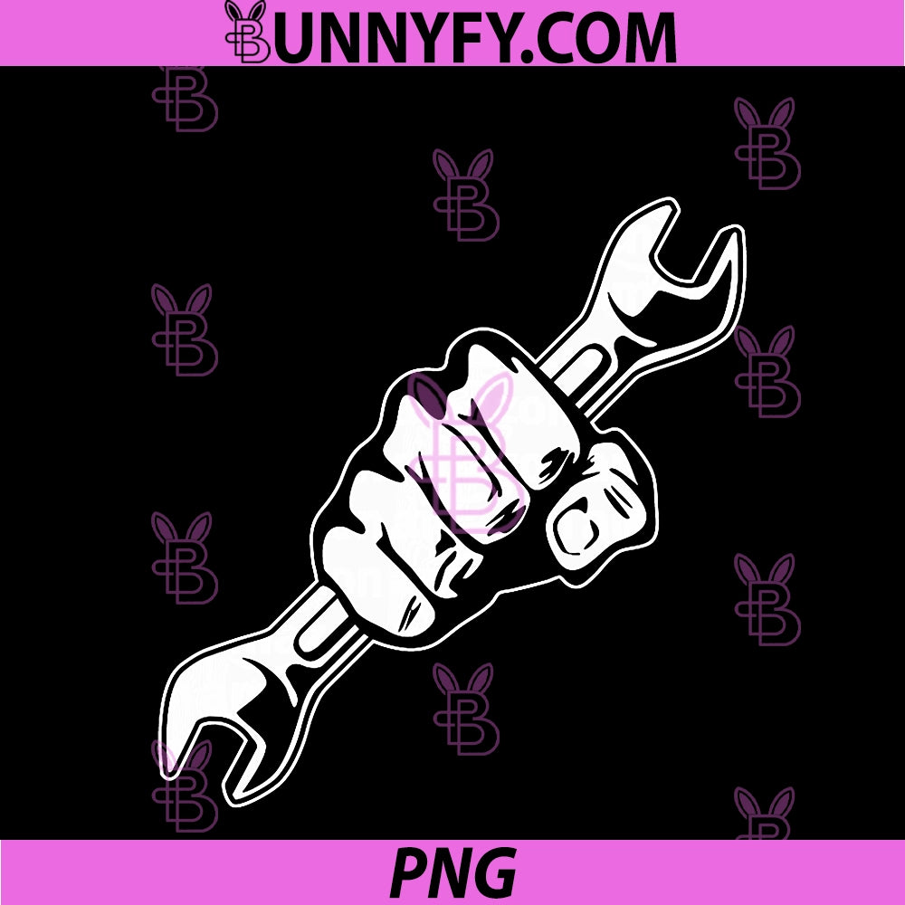 Wrench In Fist Design PNG, For Mechanic Engineer And Repairman PNG