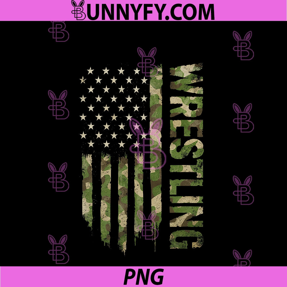 Wrestling American Flag Camo USA PNG, Patriotic Wrestler PNG