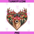 XOXO Valentine Buck Camo Deer Retro PNG, Hunting Valentines Day PNG