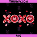 XOXO Yarn Faux PNG, Heart Valentine Cozy Knit PNG