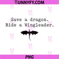 Save A Dragon Ride A Wingleader PNG, Dragon Rider Minimal Art PNG