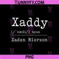 Xaddy Minimal Definition PNG, Xaden Riorson Bookish Noun PNG