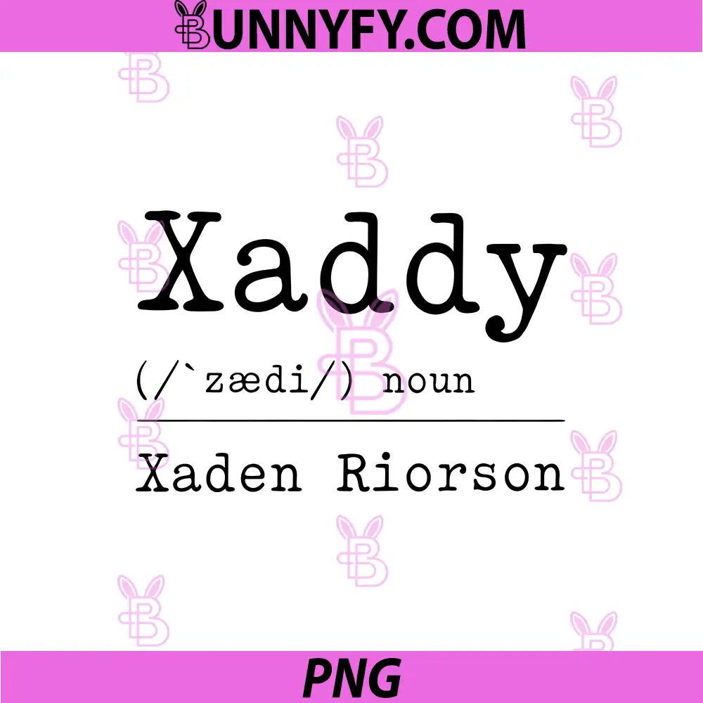 Xaddy Aesthetic Typography PNG, Xaden Riorson Dictionary PNG