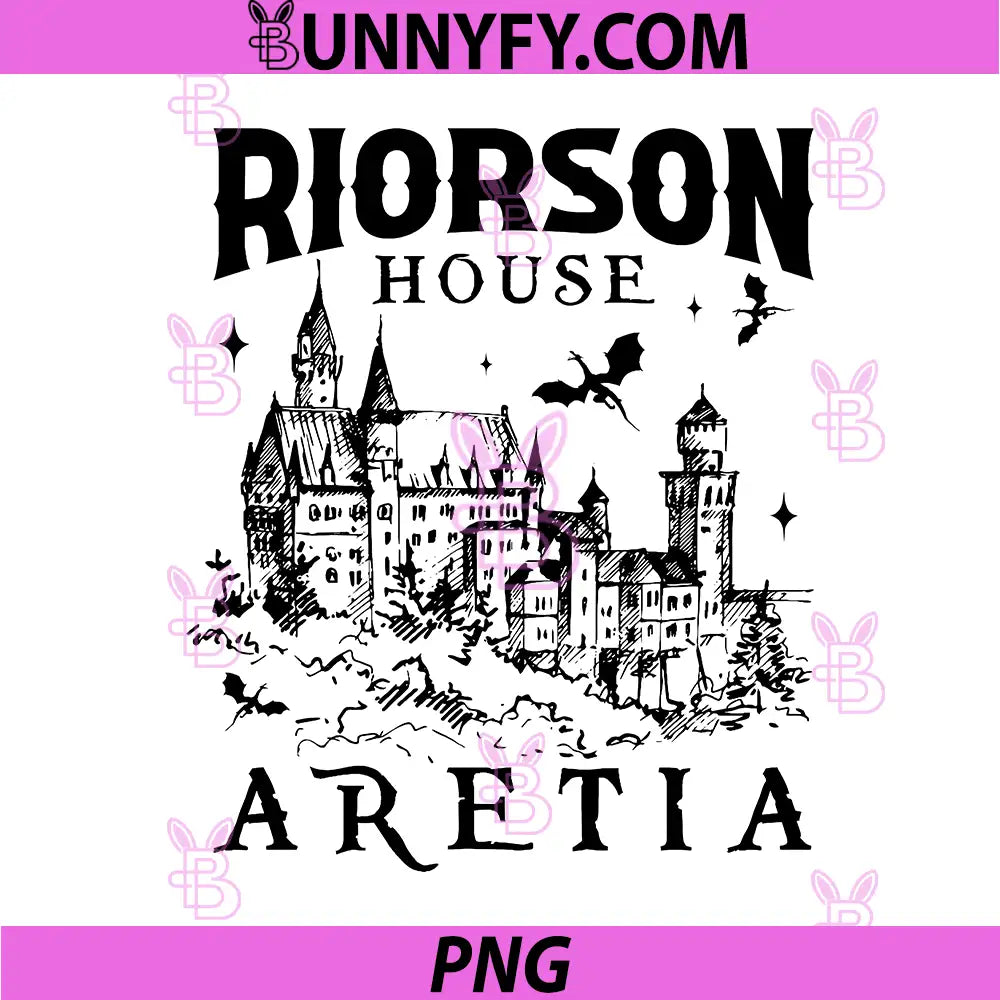 Riorson House Aretia Gothic Castle PNG, Dark Fantasy Bookish House Art PNG
