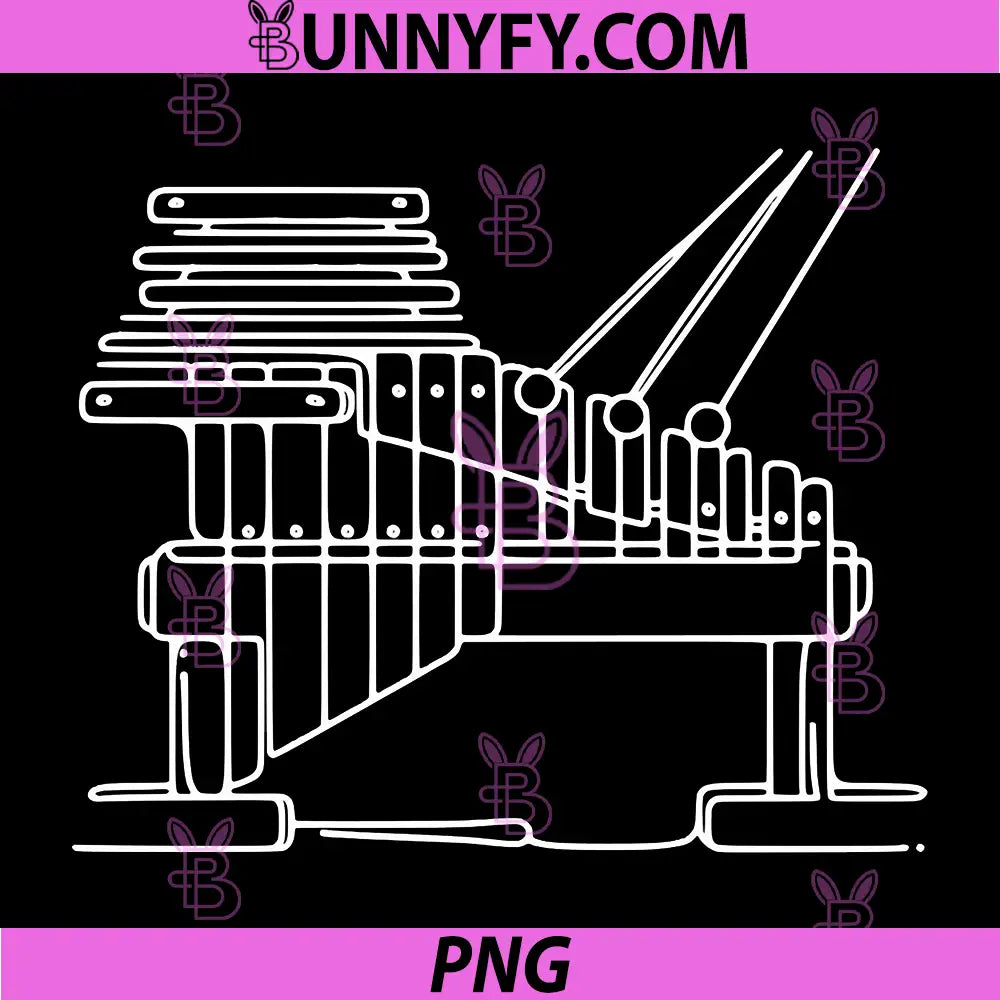 Xylophone Line Art PNG, Musician PNG