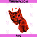 Y2K Alien Cat Meme Shirt Silly Cat PNG, Vintage Space Kitty Retro PNG