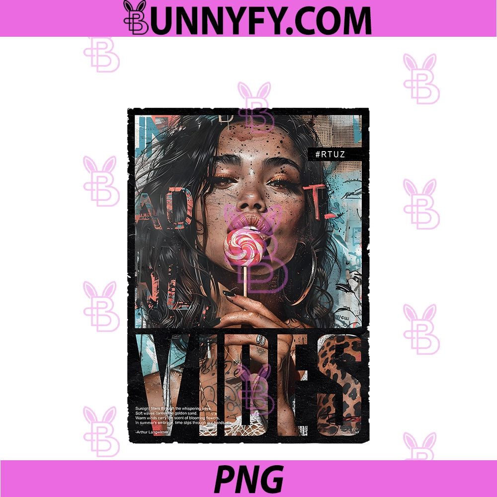 Y2K Streetwear Vintage Girl PNG, Magazine Cover Sexy Model Pin-Up PNG