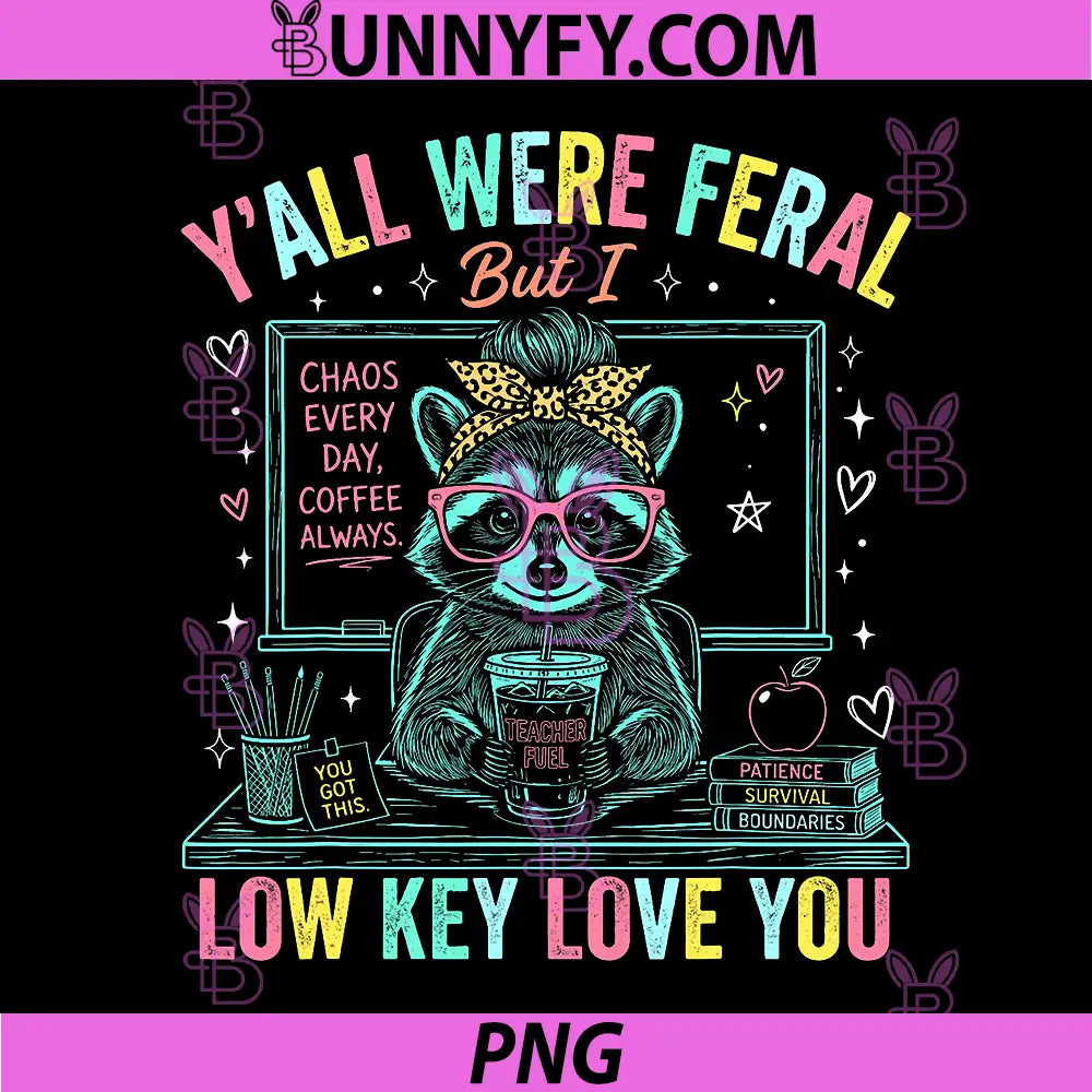Yall were Feral But i Low Key Love You PNG, Funny Teacher PNG