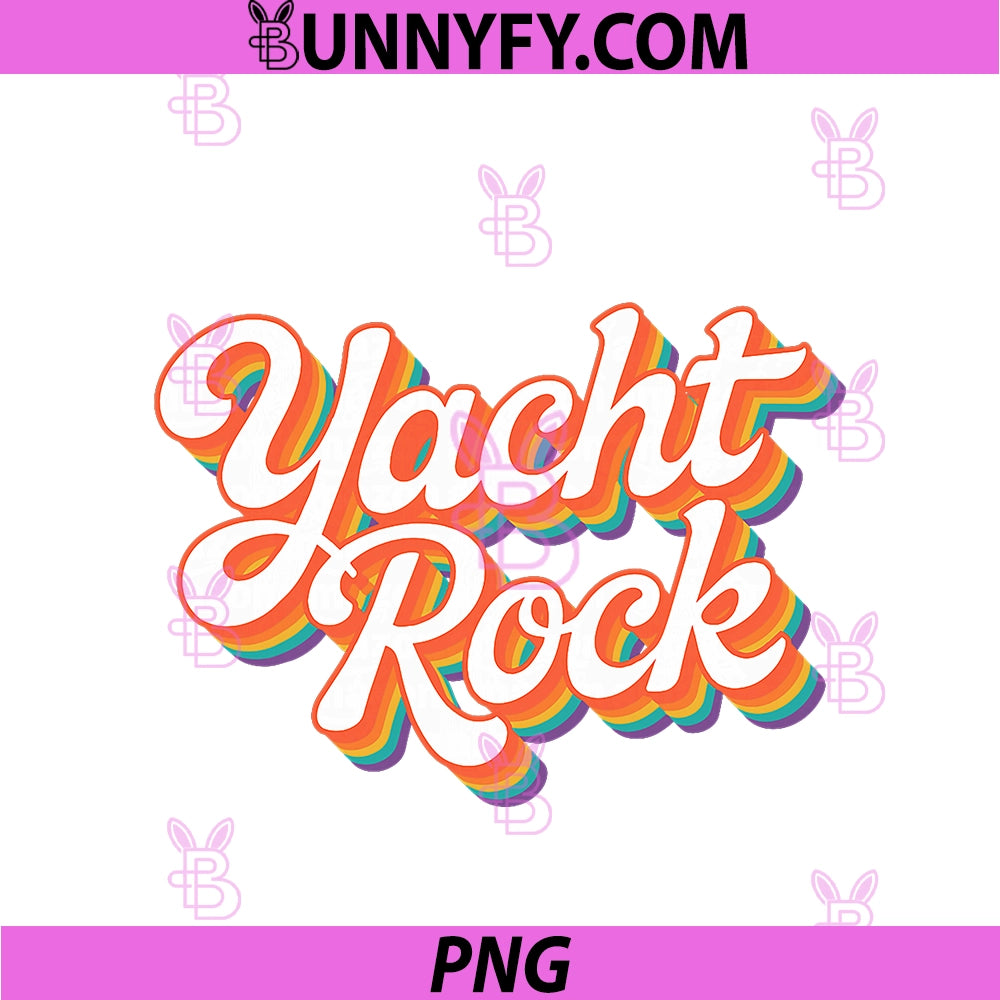 Yacht Rock Retro PNG, Rainbow Party Design PNG