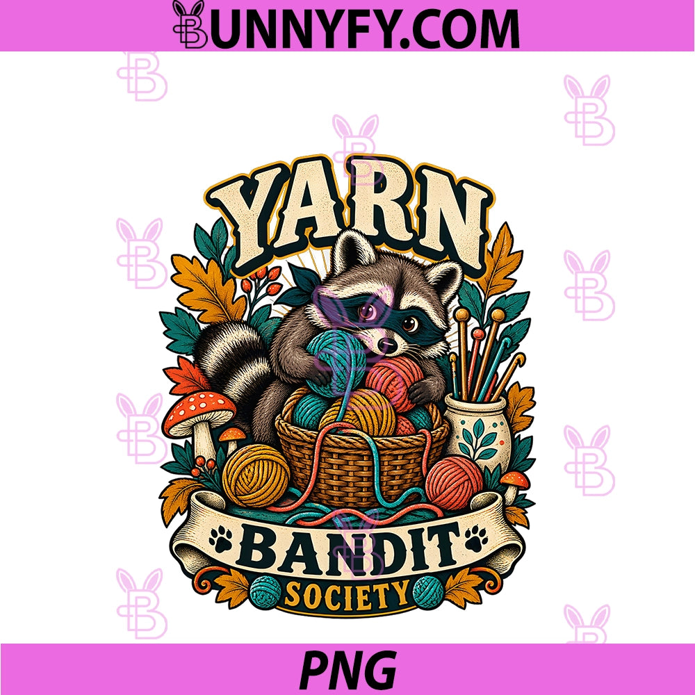 Yarn Bandit Society Crochet Yarn PNG, Humor PNG