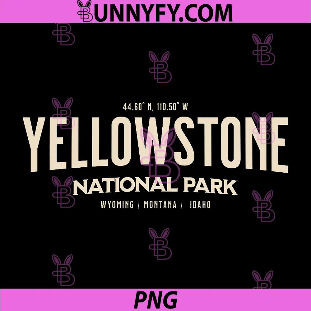 Yellowstone National Park PNG, GPS Coordinates Wyoming PNG