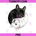 Ying Yang French Bulldogs PNG, Funny Frenchie PNG