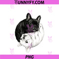 Ying Yang French Bulldogs PNG, Funny Frenchie PNG