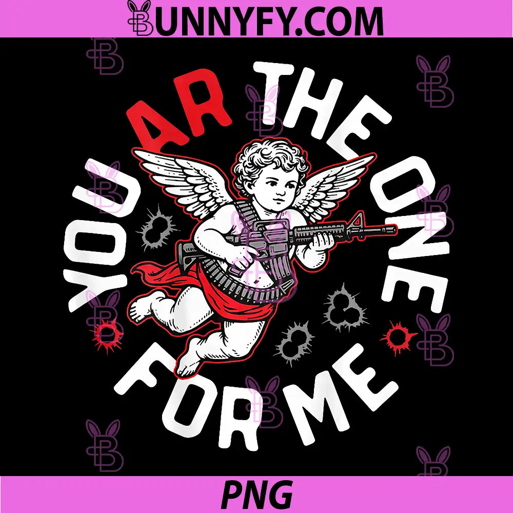 You Are The One For Me Cupid PNG, Funny Armed Cupid Valentine PNG