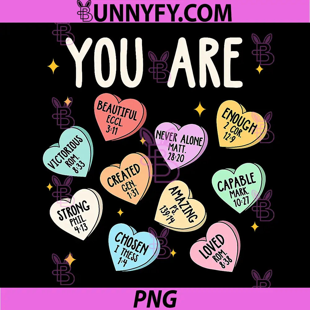 You Are Christian PNG, Religious Bible Verse Conversation Heart PNG