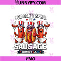 You Cant Spell Sausage PNG, Without USA 4th Of July American Flag PNG