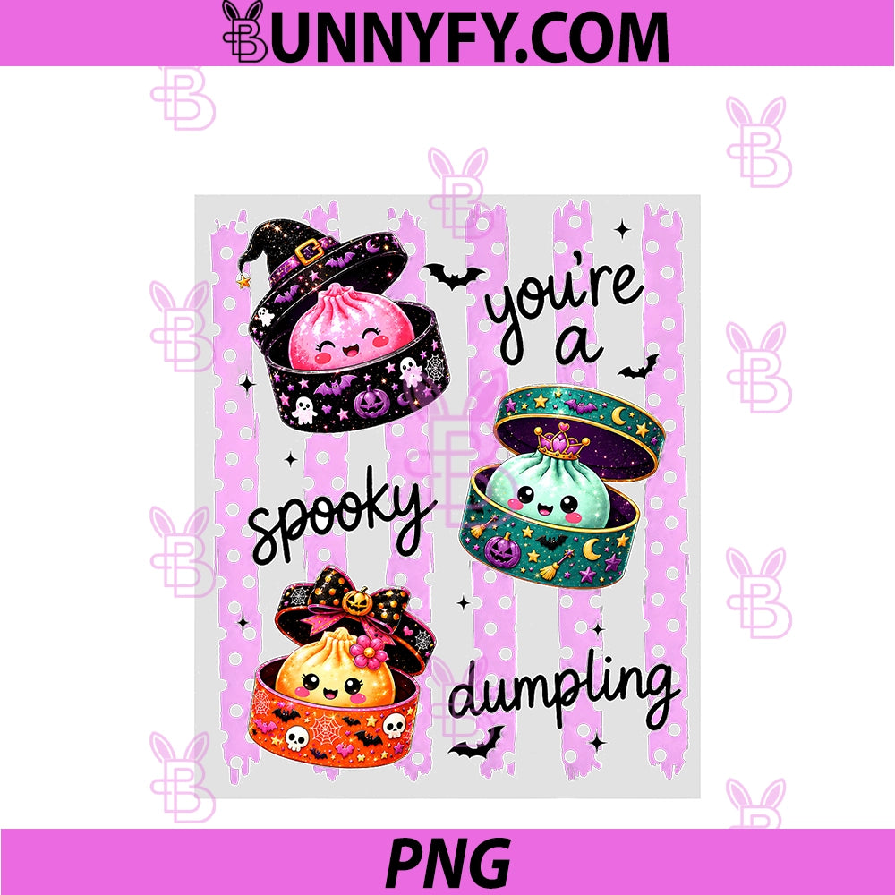 You’re A Spooky Dumpling Cute PNG, Halloween Dumplings Striped PNG