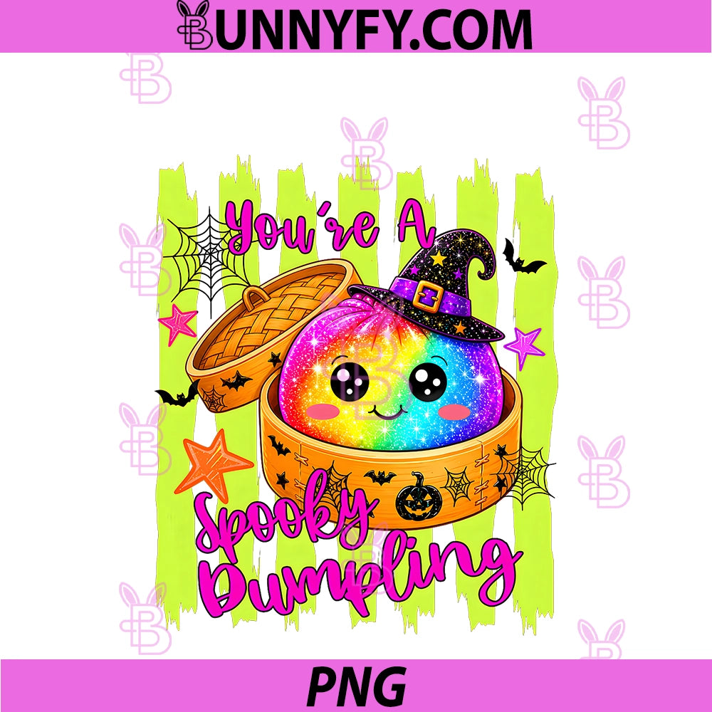 You're A Spooky Dumpling PNG, Funny Halloween Pumpkin Ghost Kids PNG