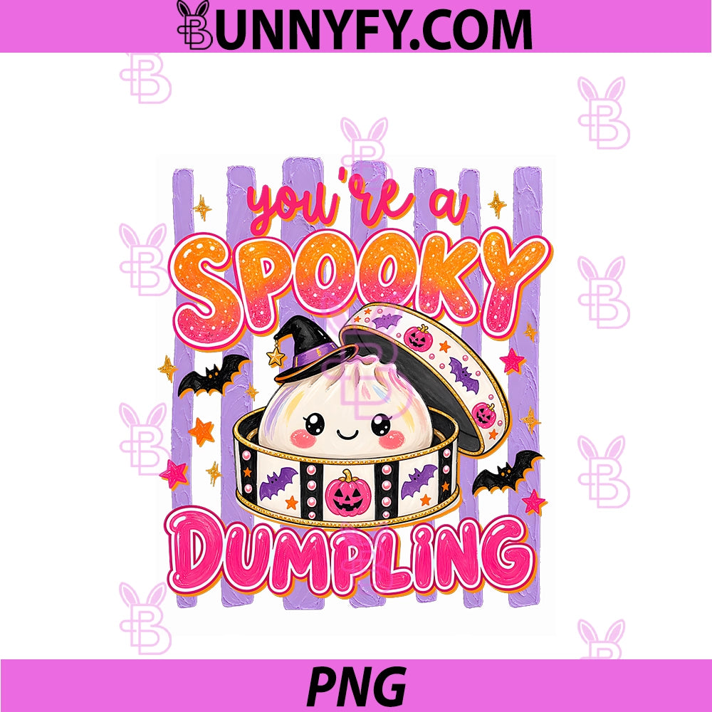 You're A Spooky Dumpling PNG, Halloween Stripes Kawaii Girls Kids PNG