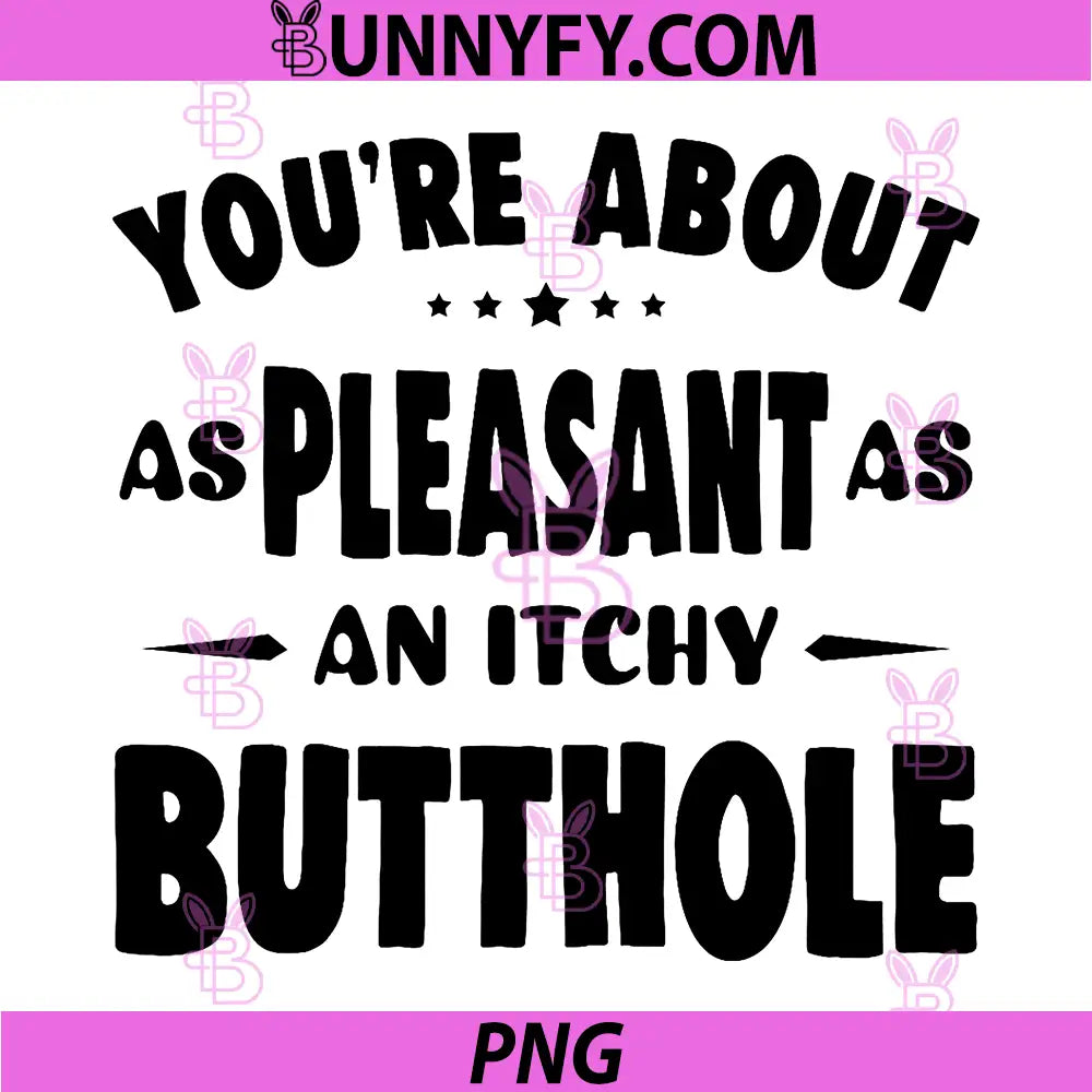 You're About As Pleasant As An Itchy Butthole PNG, Funny Sarcasm PNG