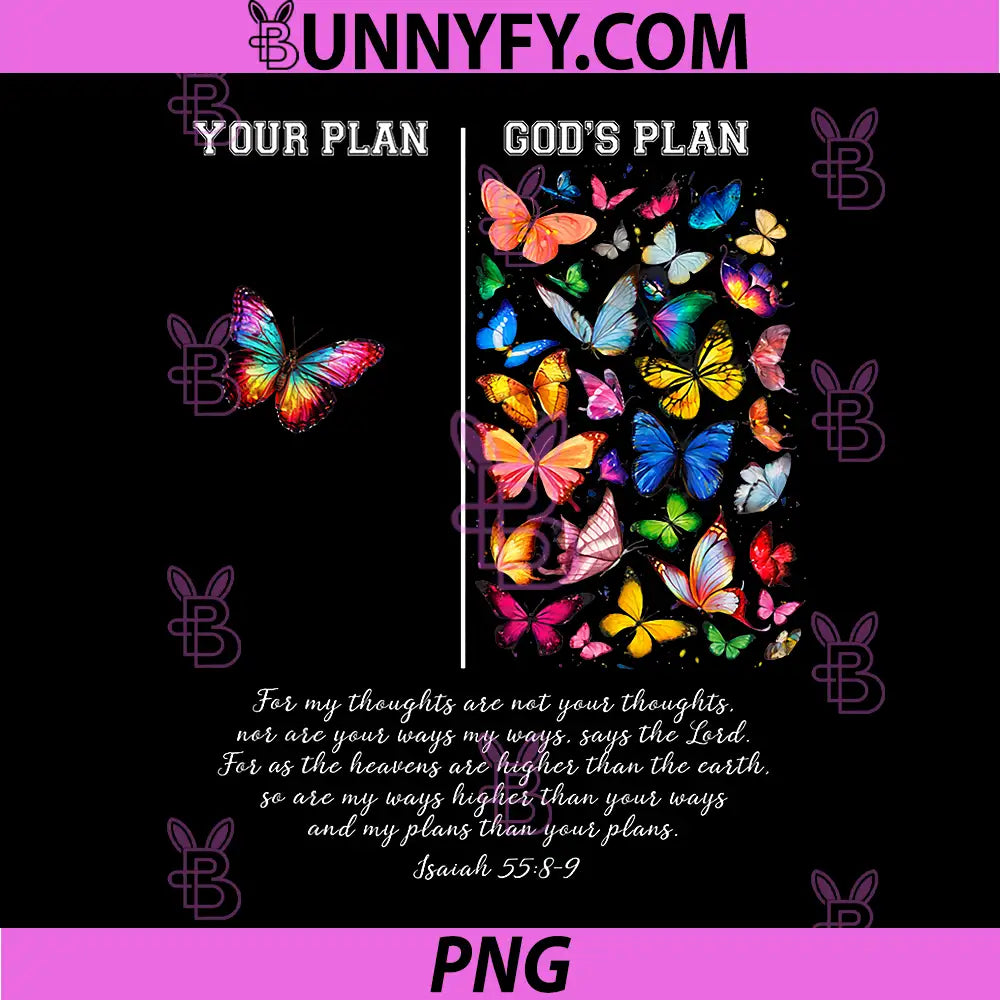 Your Plan And God's Plan PNG, Isaiah Bible Verse Faith PNG