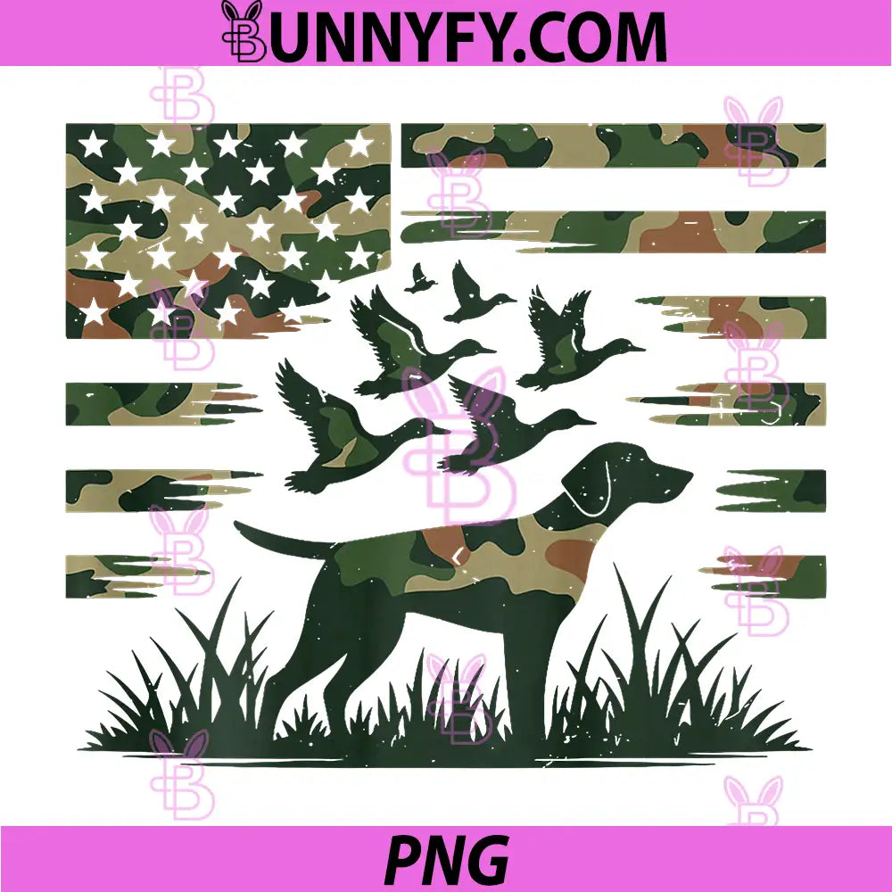 Camo Mallard Duck PNG, Hunting Dog Camouflage PNG