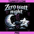 Zero watt Night PNG, Electrician Moon Plug Star Graphic PNG