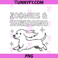 Zoomies & Shredding Dachshund Design PNG, Funny Dachshund Dog PNG