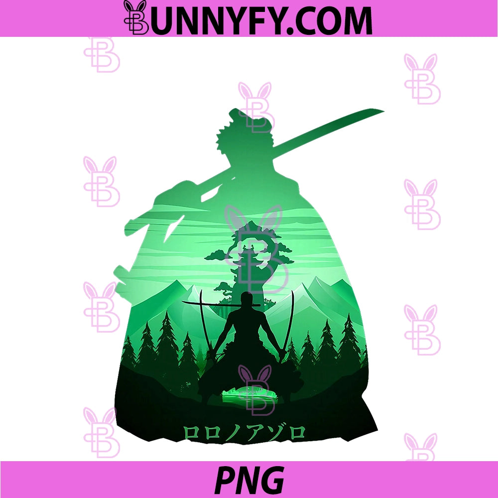Zoro Art Anime PNG, Samurai Manga PNG
