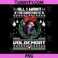 All I Want For Christmas Is Voldemort PNG, Voldemort Christmas Wreath Art PNG