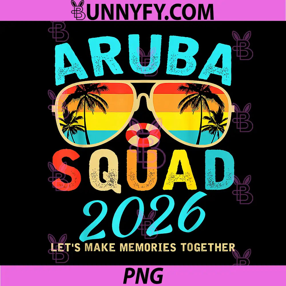 Aruba Squad 2026 PNG, Vacation Friends Family Matching Group PNG