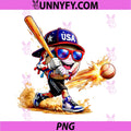 Baseball Drip Ice Cream PNG, Ice Cream USA PNG