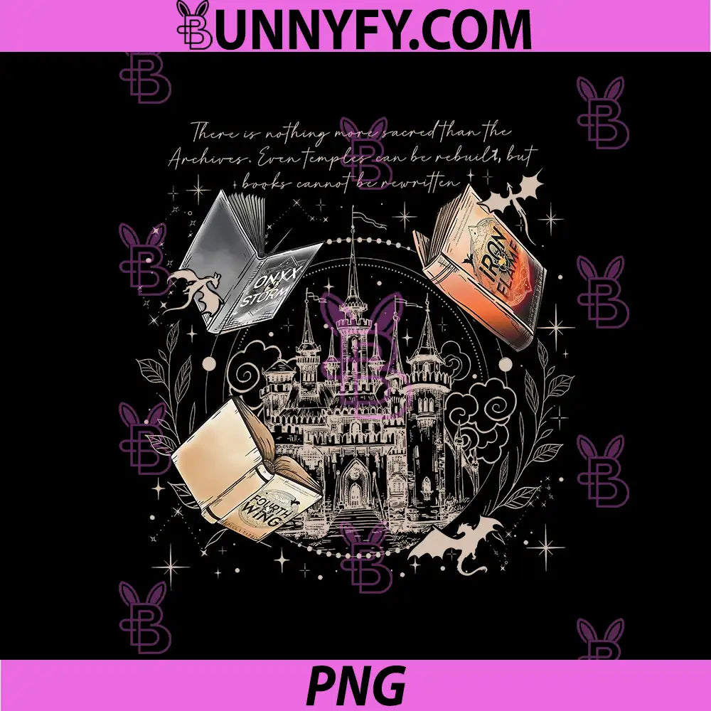 Fourth Wing Iron Flame Archive PNG, Bookish Fantasy Castle PNG