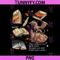 Fourth Wing Fantasy Book Collage PNG, Dragon Archive Quote PNG