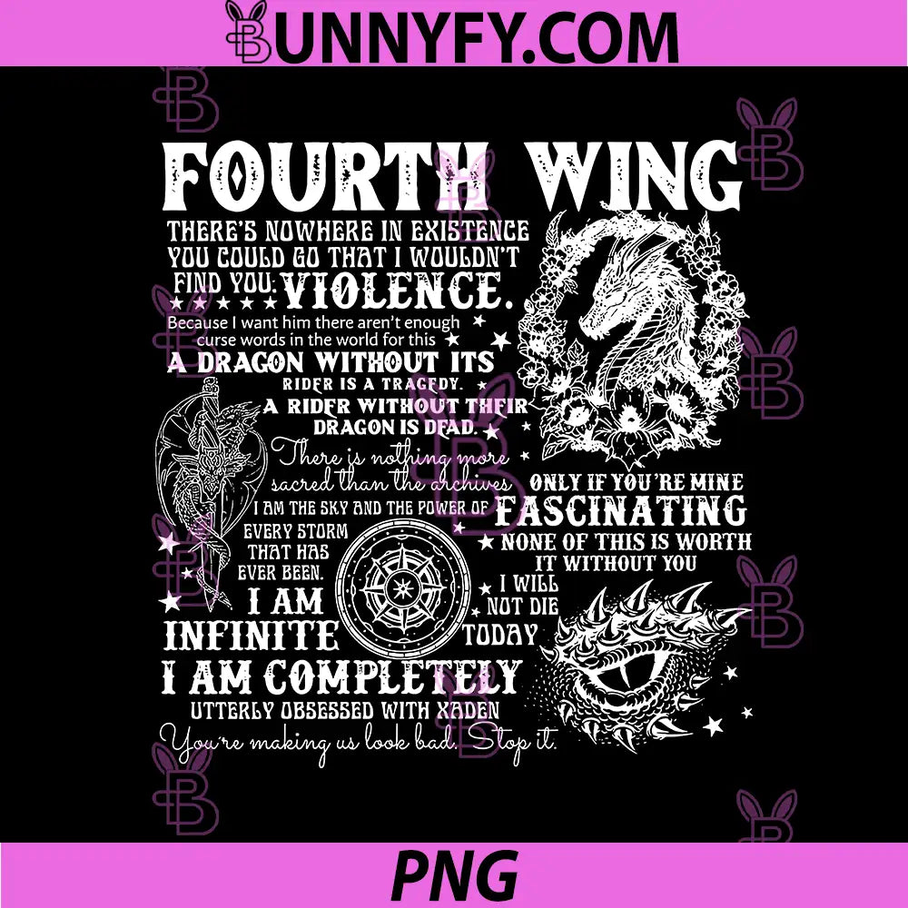 Fourth Wing Dragon Rider Quotes PNG, Fantasy Dragon Typography Collage PNG