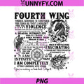 Fourth Wing Dragon Rider Quotes PNG, Fantasy Dragon Typography Collage PNG