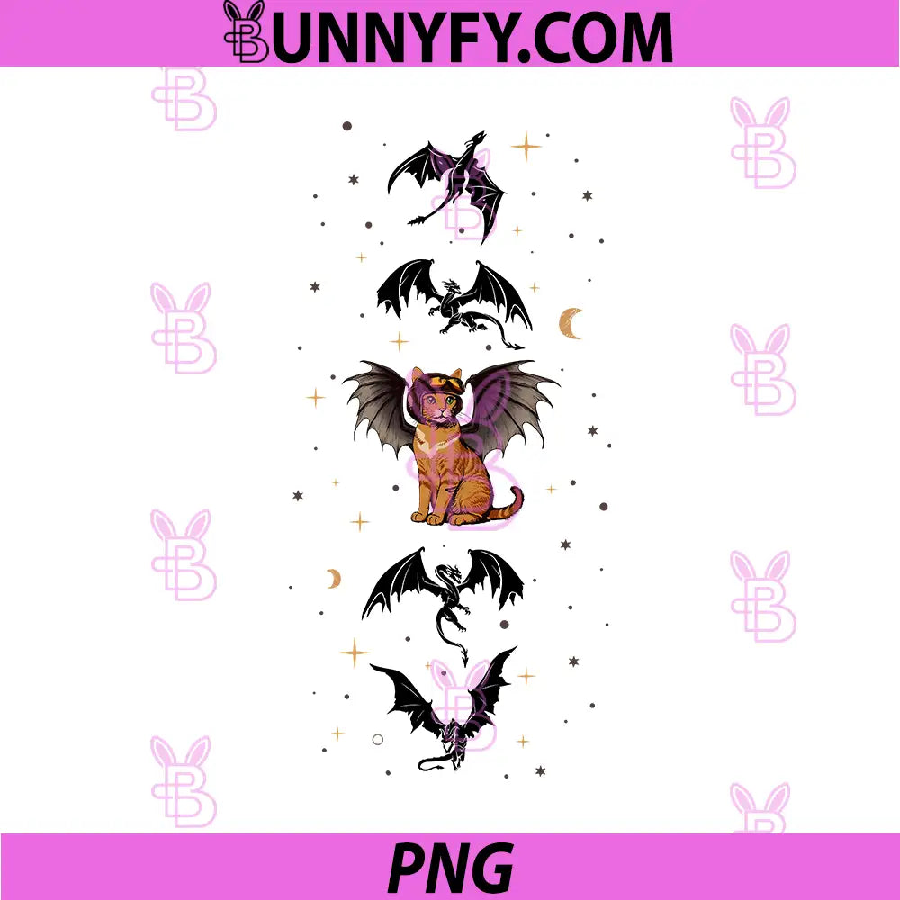 Dragon Wing Cat Fantasy Art PNG, Magical Flying Dragon Cat PNG