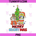 Merry Blueymas Christmas With Festive Characters PNG, Cute Holiday Blueymas PNG