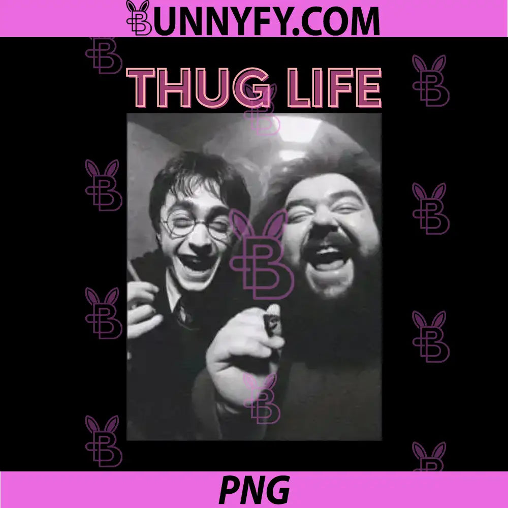 Thug Life Wizard Meme PNG, Funny Black White Wizard Thug PNG