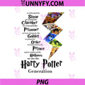 Harry Potter Generation Journey Quote Art PNG, Wizard Saga Lightning Design PNG