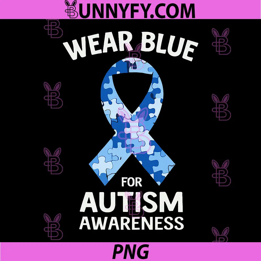 In April We Wear Blue PNG, Autism Awareness Month Support PNG