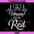 In February We Go Red PNG, Heart Disease Awareness PNG