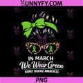 In March We Wear Green Kidney Disease Awareness PNG, Ribbon Green PNG
