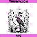 In My Crone Era Gothic PNG, Witchcraft Cauldron Funny Crow PNG