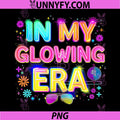 In My Glowing Era PNG, Groovy Colorful Bright PNG