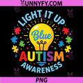 Light It Up PNG, Blue Autism Awareness Blue PNG
