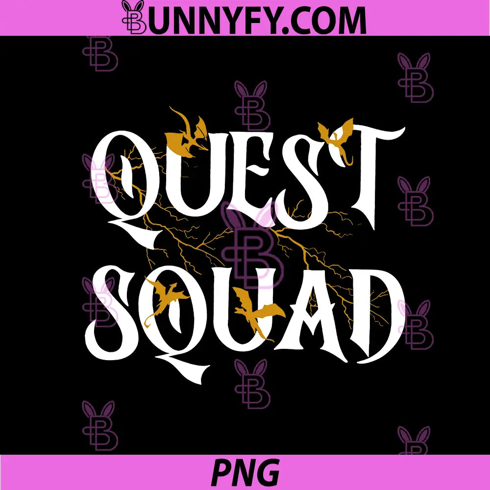 Quest Squad Lightning Dragon Quote PNG, Quest Squad Fantasy Dragon Text PNG