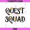 Quest Squad Dragon Lightning Typography PNG, Quest Squad Epic Fantasy Quote PNG